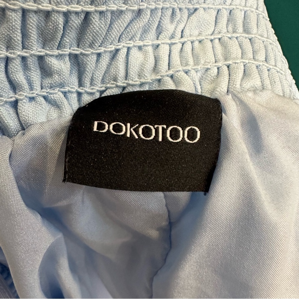 Dokotoo Womens Dress Long Lantern Sleeve Square Neck Tie Backless sz Large - Picture 7 of 9
